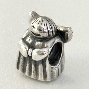 Pandora 925 Sterling Silver Angel Of Hope Rare Retired Christmas Bead Charm